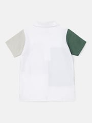 Angel & Rocket White Kane Textured Colourblock Polo Shirt - Image 5 of 6