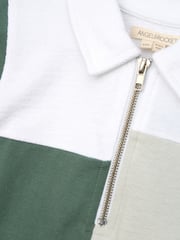 Angel & Rocket White Kane Textured Colourblock Polo Shirt - Image 6 of 6