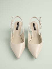 Bone Leather Tabitha Simmons x Next Dela Slingback Point Heels - Image 2 of 4