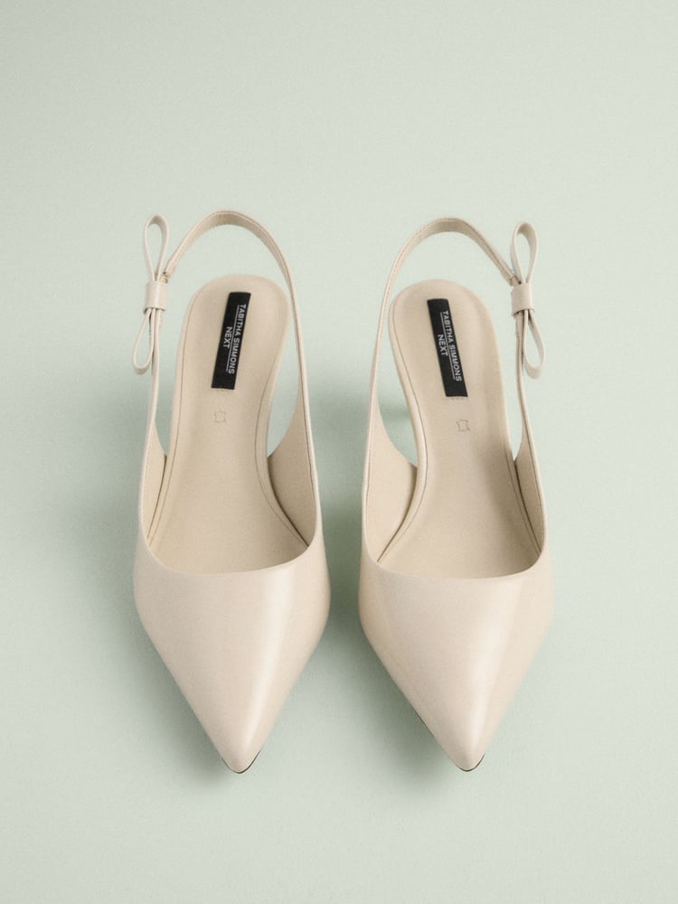 Bone Leather Tabitha Simmons x Next Dela Slingback Point Heels - Image 2 of 4