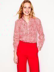 Boden Cream Felicity Heart 100% Cotton Blouse - Image 1 of 6