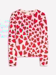 Boden Red Eva Cashmere Heart Crew Neck Jumper - Image 5 of 6