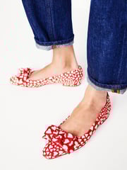 Boden Red Chisel Toe Heart Ballet Flats - Image 1 of 5