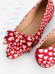 Boden Red Chisel Toe Heart Ballet Flats - Image 3 of 5