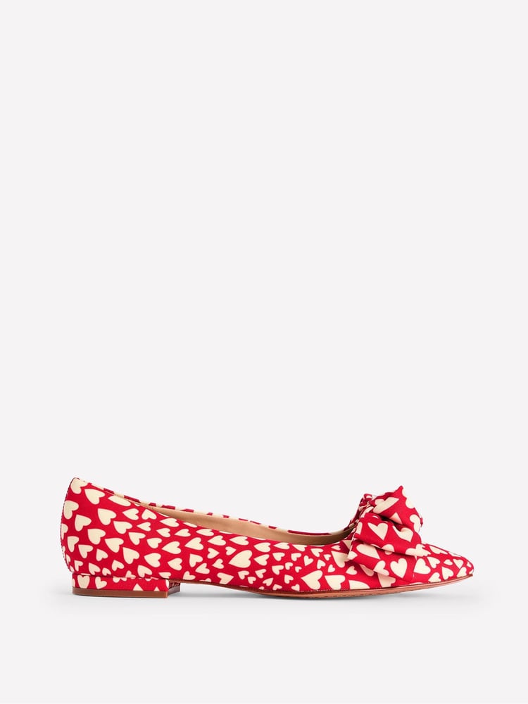 Boden Red Chisel Toe Heart Ballet Flats - Image 5 of 5