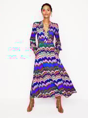 Boden Blue Ivy Smocked Midi Dress - Image 1 of 6