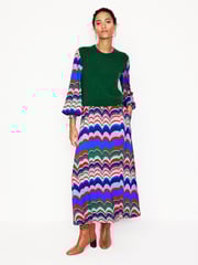 Boden Blue Ivy Smocked Midi Dress - Image 4 of 6