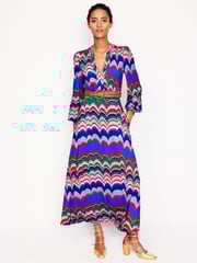 Boden Blue Ivy Smocked Midi Dress - Image 5 of 6