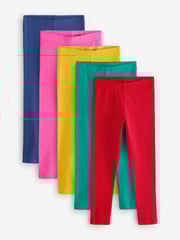 Boden Pink Rainbow Leggings 5 Pack - Image 1 of 6