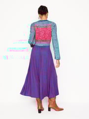 Boden Blue Lily Long Sleeve Heart Midi Dress - Image 3 of 5