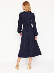 Boden Blue Maeve Trim Jersey Midi Dress - Image 3 of 5