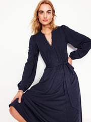 Boden Blue Maeve Trim Jersey Midi Dress - Image 4 of 5