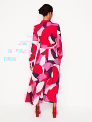 Boden Red Marcia Jersey Midi Shirt Dress - Image 3 of 5