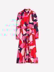 Boden Red Marcia Jersey Midi Shirt Dress - Image 5 of 5