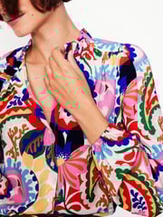 Boden Pink Ruffle Collar Blouse - Image 2 of 5