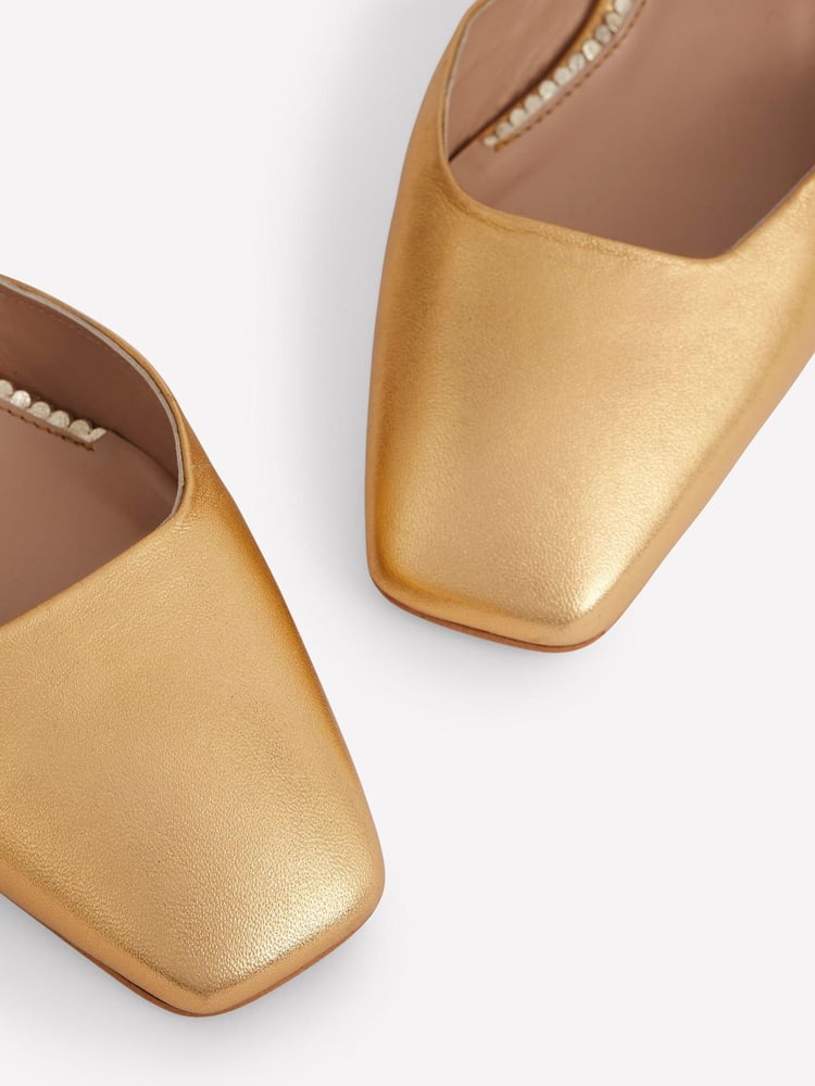 Boden Gold Multi Strap Block Heel Pumps - Image 4 of 4 Boden Gold Multi Strap Block Heel Pumps - Image 4 of 4