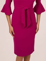 Adrianna Papell Pink Bell Sleeve Tie Front Dress - Image 5 of 7