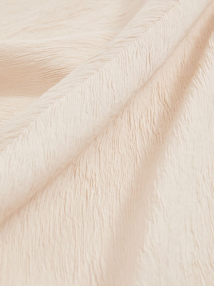 Reiss Cream Kiera Textured Drape-Neck Midi Dress - Image 6 of 6