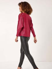 Roman Red Sleeve Braid Detail Knit Jumper - Image 3 of 5