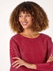Roman Red Sleeve Braid Detail Knit Jumper - Image 4 of 5