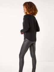 Roman Black Aryglle Embellished Knit Jumper - Image 3 of 5