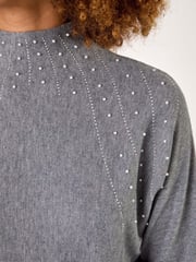 Roman Grey Sunray Embellished Jumper - Image 5 of 5