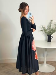 Style Cheat Black Placement Floral Rhoda 2-In-1 Jersey Maxi Dress - Image 3 of 4