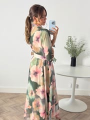 Style Cheat Pink Daphne Belted Shirt Dress - Image 2 of 4