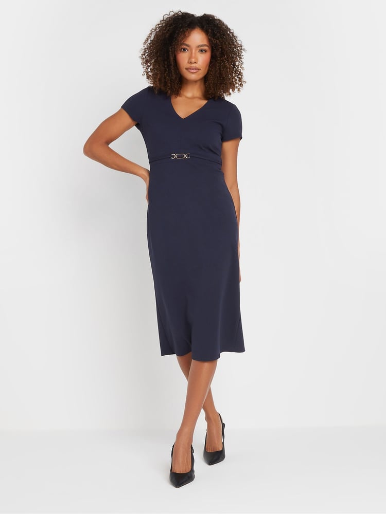 M&Co Blue Workwear Hardwear Dress - Image 2 of 5
