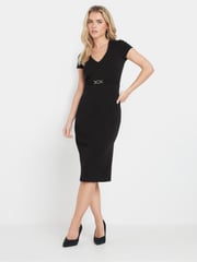 M&Co Black Petite Workwear Hardwear Dress - Image 5 of 6