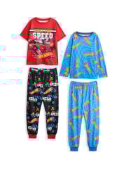 Vanilla Underground Blue Boys Hot Wheels Pyjamas 2 Pack - Image 1 of 7