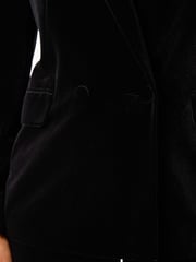 Roman Black Velvet Double Breasted Blazer - Image 5 of 5