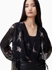 AllSaints Black Avala Top - Image 2 of 6