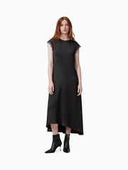 AllSaints Black Lyra Lace Dress - Image 1 of 6