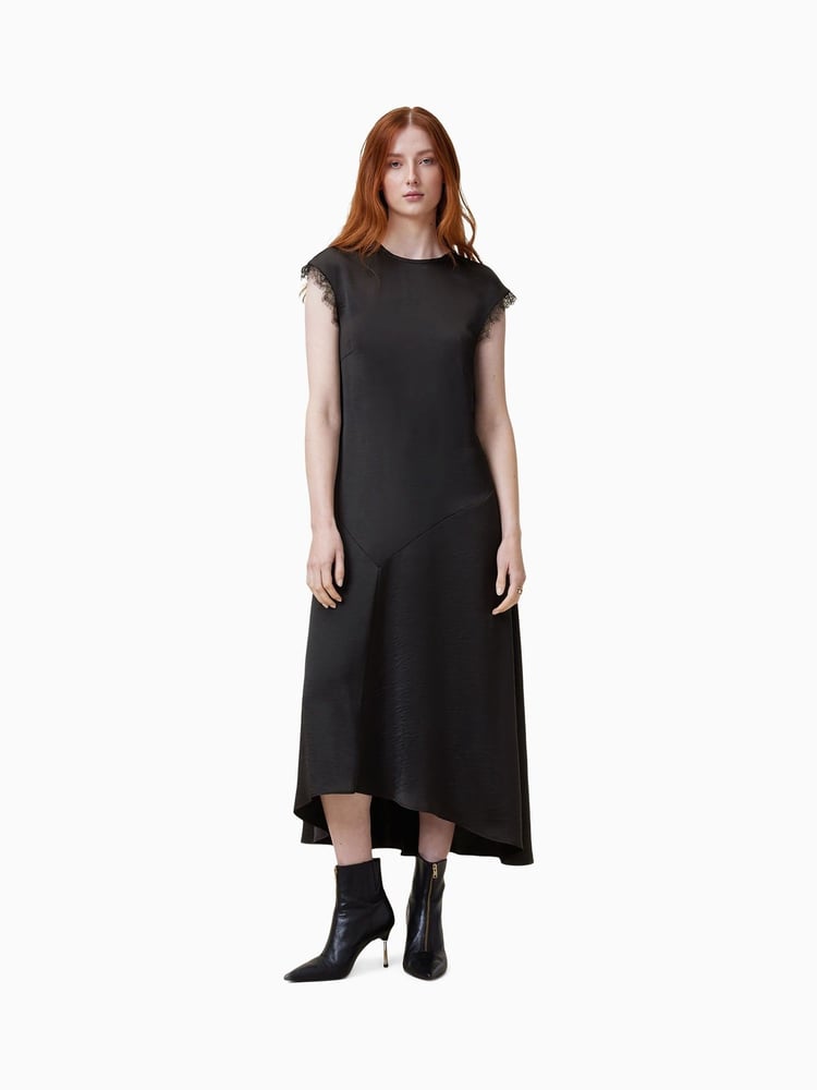 AllSaints Black Lyra Lace Dress - Image 1 of 6