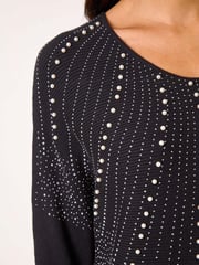Roman Black Diamante Hotfix Sunray Top - Image 5 of 5