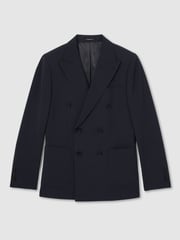 Reiss Bright Blue Dream Db Slim-Fit Double-Breasted Wool-Blend Suit Blazer - Image 2 of 9
