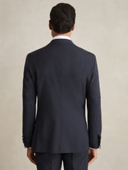 Reiss Bright Blue Dream Sb Regular-Fit Single-Breasted Wool-Blend Suit Blazer - Image 7 of 10