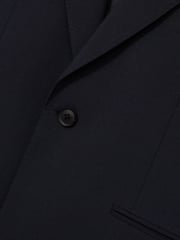 Reiss Bright Blue Dream Sb Regular-Fit Single-Breasted Wool-Blend Suit Blazer - Image 9 of 10