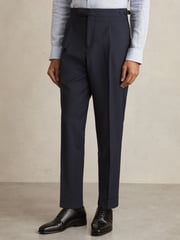 Reiss Bright Blue Dream Slim Fit Wool Blend Suit Trousers - Image 3 of 7