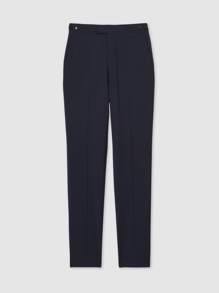 Reiss Blue Dream Regular-Fit Wool-Blend Suit Trousers - Image 2 of 6