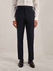 Reiss Blue Dream Regular-Fit Wool-Blend Suit Trousers - Image 3 of 6