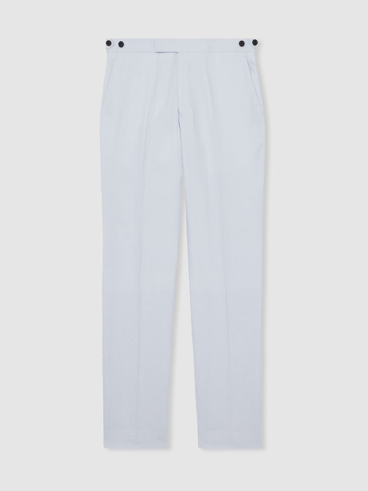 Reiss Soft Blue Kin Slim Fit Suit Trousers - Image 2 of 6