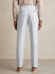 Reiss Soft Blue Kin Slim Fit Suit Trousers - Image 5 of 6