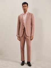 Reiss Rose Pink Kin Slim Fit Single Breasted Suit Blazer - Image 1 of 8