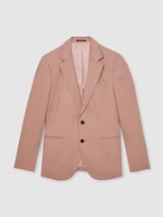 Reiss Rose Pink Kin Slim Fit Single Breasted Suit Blazer - Image 2 of 8
