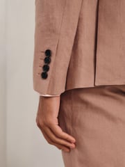 Reiss Rose Pink Kin Slim Fit Single Breasted Suit Blazer - Image 5 of 8