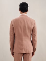 Reiss Rose Pink Kin Slim Fit Single Breasted Suit Blazer - Image 6 of 8