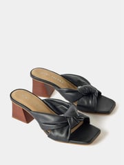 Mint Velvet Black Leather Knot Sandals - Image 2 of 2