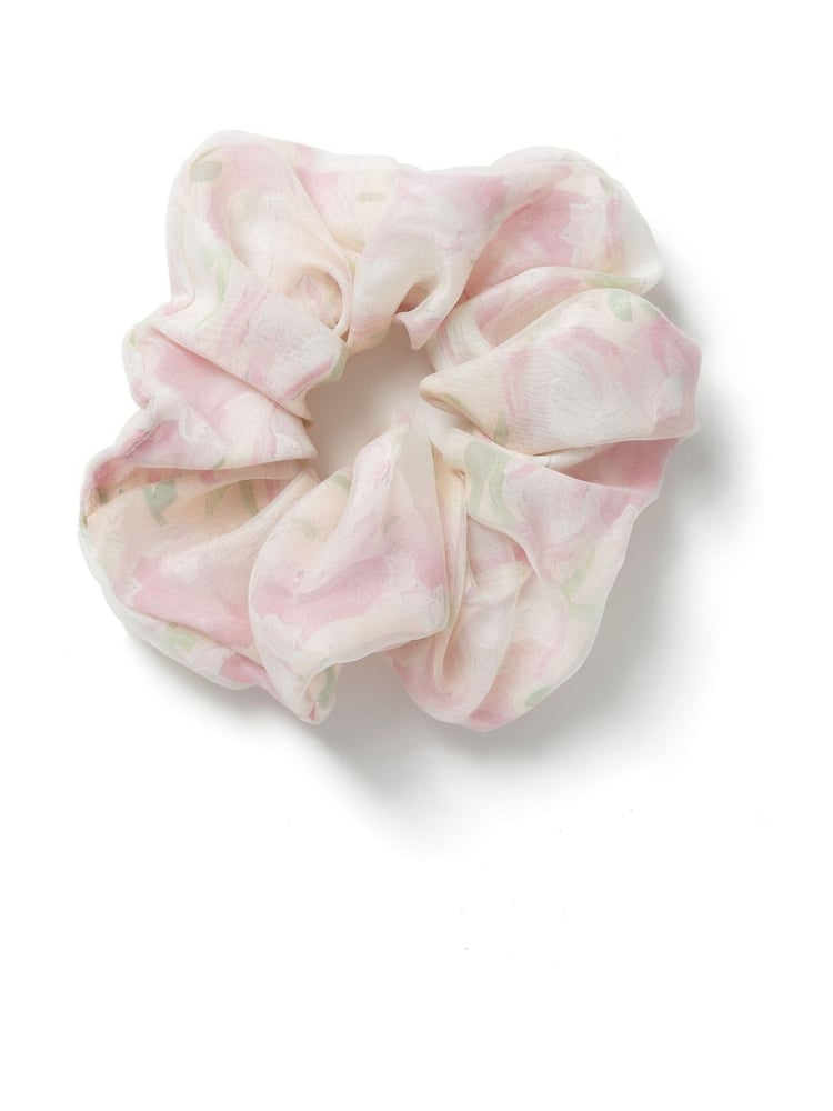 Aela Oversized  Floral Print Organza Scrunchie - Image 2 of 2